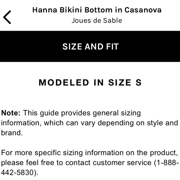 JOUES DE SABLE ❤️‍🔥 HANNA BIKINI BOTTOMS NWT IN CASANOVA SIZE LARGE - Picture 5 of 15